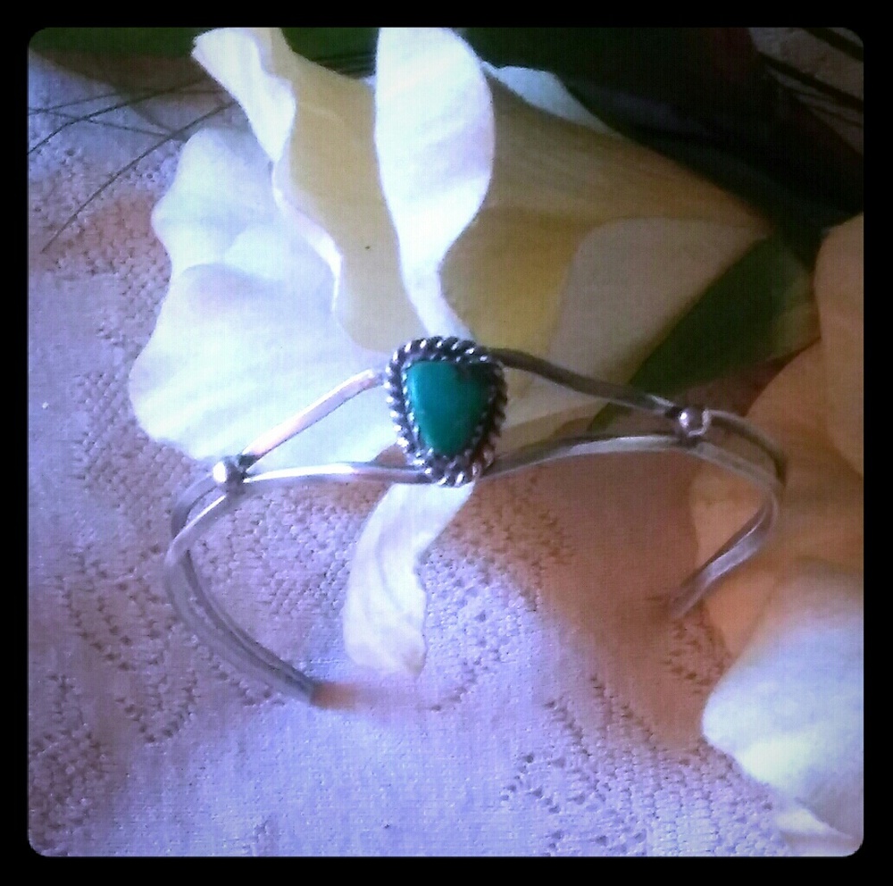 Vintage Sterling & Turquoise Cuff Bracelet